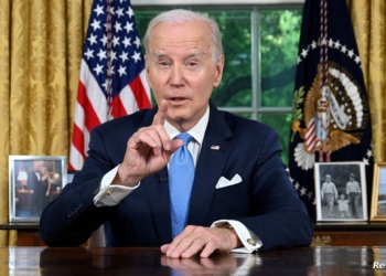 FILE PHOTO: US President Joe Biden addresses the nation on averting default and the Bipartisan Budget Agreement, in the Oval Office of the White House in Washington, DC, June 2, 2023.   JIM WATSON/Pool via REUTERS/File Photo