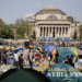 Protest encampment on the Columbia University campus, 2024