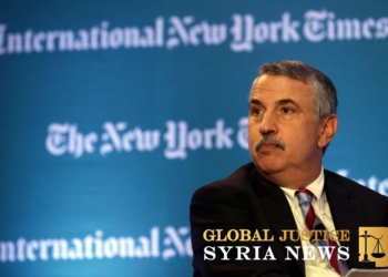 SINGAPORE - OCTOBER 25:  Thomas L. Friedman, Op-Ed columnist, The New York Times speaks to the audience during the International New York Times Global Forum Singapore - Thomas L. Friedman's The Next New World Global Forum Asia at the Four Seasons Hotel on October 25, 2013 in Singapore.  (Photo by Suhaimi Abdullah/Getty Images for International New York Times)