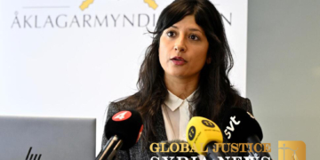 Prosecutor Reena Devgun speaks during a press conference regarding the indictment of Lina Laina Ishaq